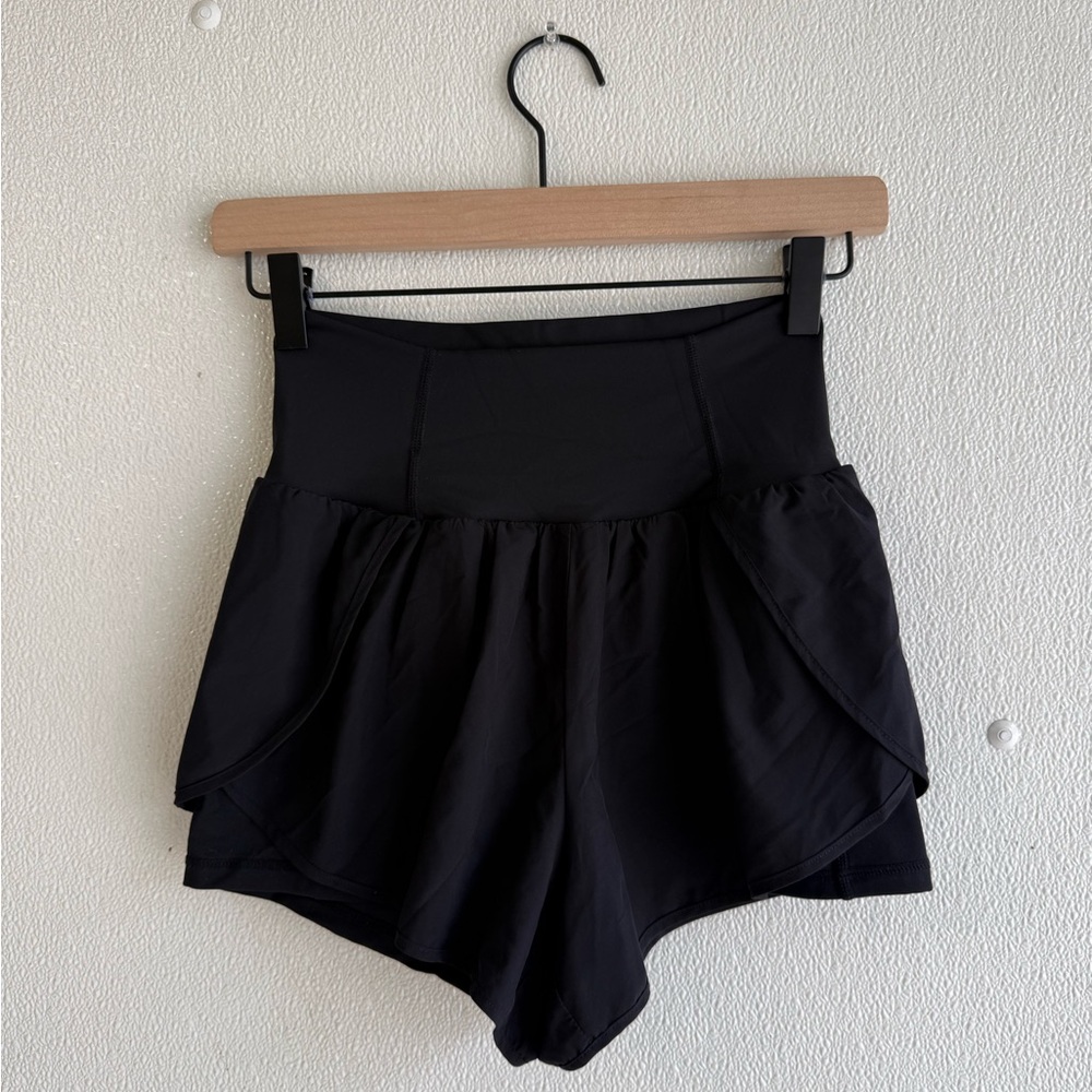 HALARA Black Layered Athletic Skort Shorts